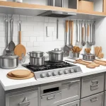 Красивые и практичные решения для кухонной столешницы и приставной техники